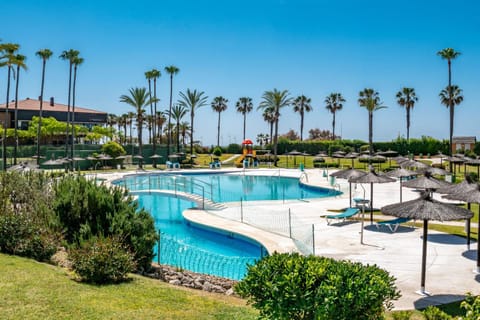 Property building, Living room, Swimming pool