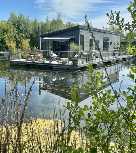 Property building, Patio, Natural landscape, Lake view