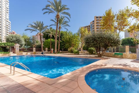 Property building, Living room, Swimming pool