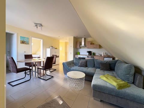 Living room, kitchen