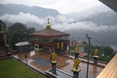 Property building, Natural landscape, Bird's eye view, Mountain view