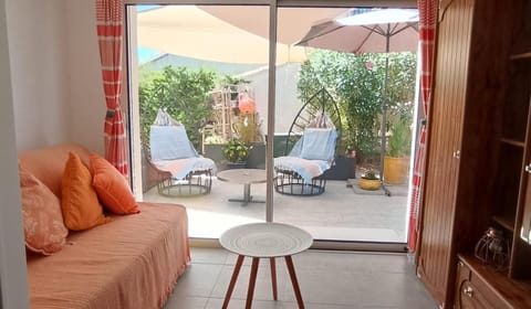 Patio, Living room, Garden view, sunbed