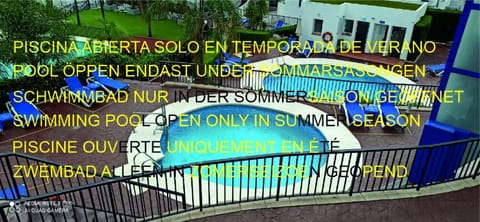 Text overlay, Swimming pool