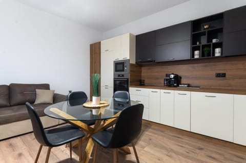 Kitchen or kitchenette, Living room, Dining area