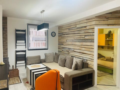 Bed, Living room, Seating area