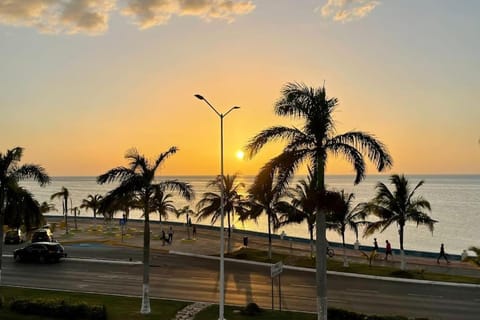 Natural landscape, Sea view, Sunset