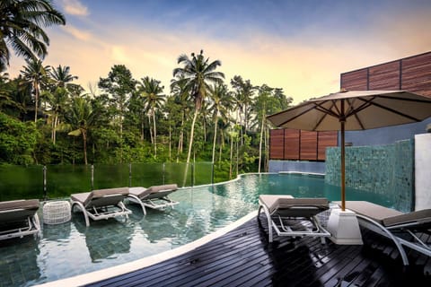 Property building, View (from property/room), Pool view, Swimming pool, sunbed