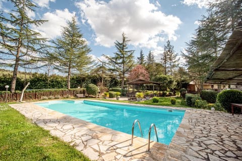 Property building, Living room, Swimming pool