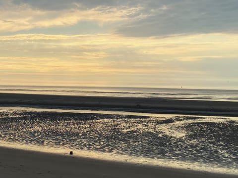 Beach, Sea view, Sunset