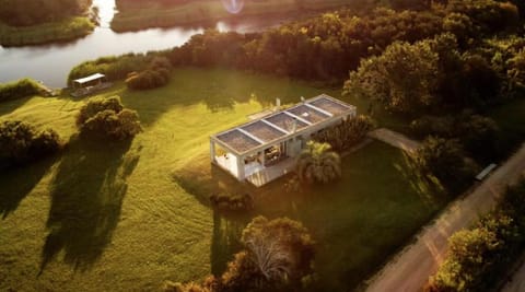Property building, Natural landscape, Bird's eye view, Lake view
