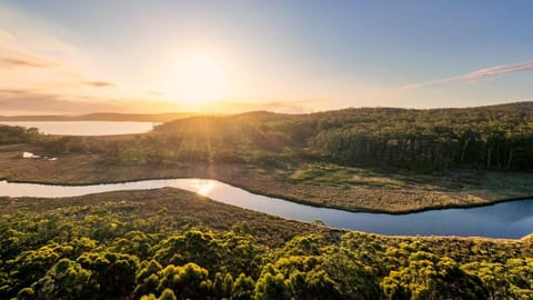 Natural landscape, River view, Sunset