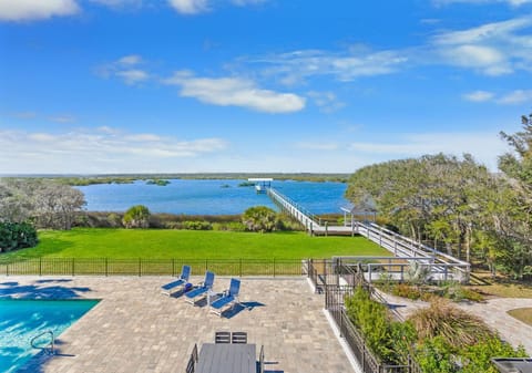 Waterfront Vacation Home with Heated Pool Dock and Beach Nearby House in Crescent Beach