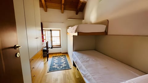 Bedroom, bunk bed, wardrobe