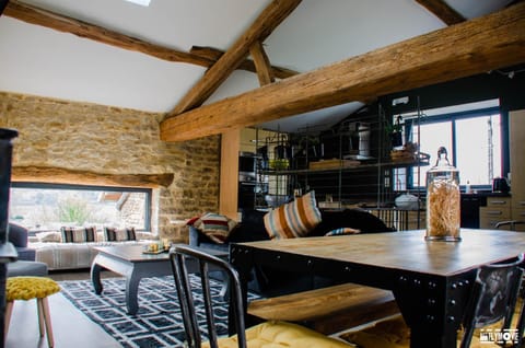 Living room, Seating area, Dining area