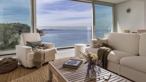 Natural landscape, View (from property/room), Living room, Sea view