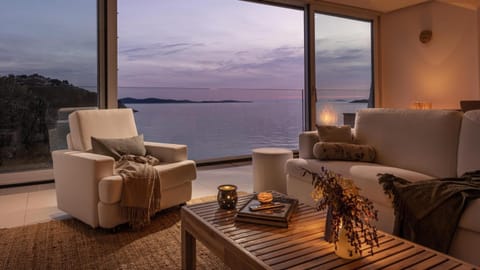 Natural landscape, Living room, Seating area, Sea view