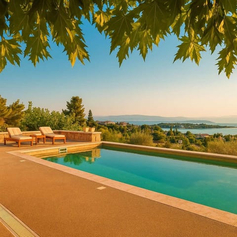 Pool view, Sea view