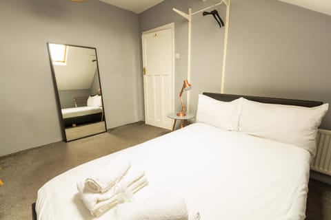 Bed, Photo of the whole room, Bedroom, towels, wardrobe