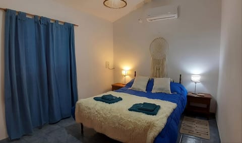 Bed, Photo of the whole room, Bedroom, towels, air conditioner