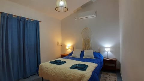 Bed, Photo of the whole room, Bedroom, towels, air conditioner