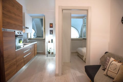 Kitchen or kitchenette, Living room, Seating area