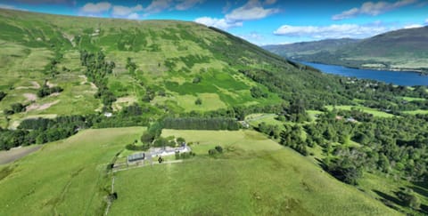 Natural landscape, Bird's eye view, Lake view, Mountain view