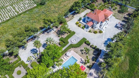 Property building, Spring, Natural landscape, Garden, Garden view, Pool view, Swimming pool