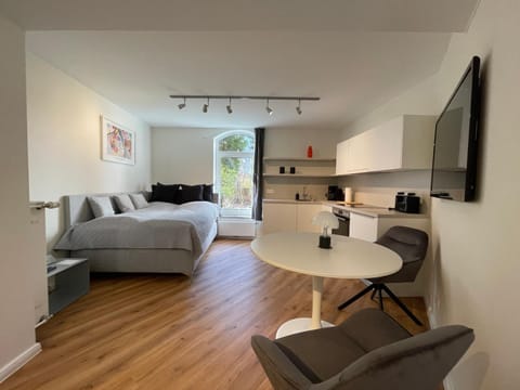 Bed, TV and multimedia, Kitchen or kitchenette, Photo of the whole room, Dining area, Bedroom