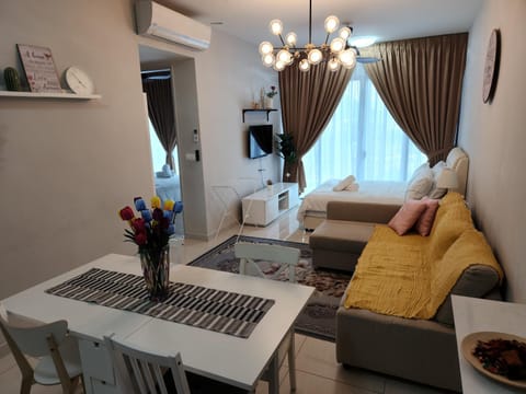 Bed, TV and multimedia, Living room, Seating area, air conditioner