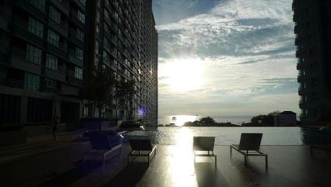 Swimming pool, Swimming pool, Sunset