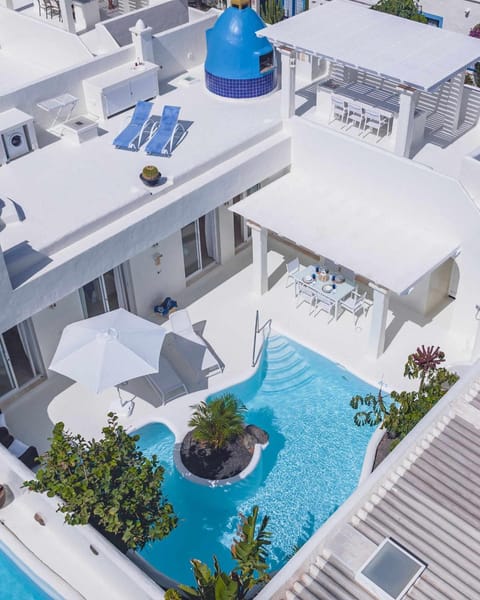 Property building, Patio, Pool view, Swimming pool