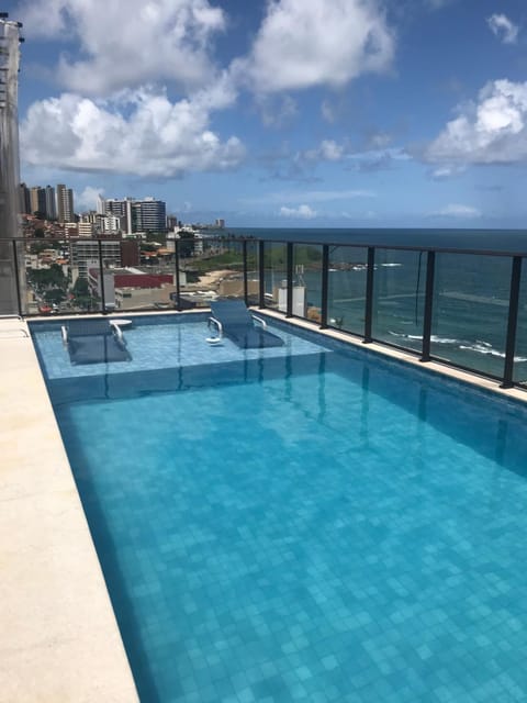 Natural landscape, View (from property/room), Balcony/Terrace, Pool view, Sea view, Swimming pool, sunbed