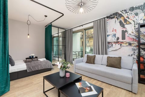 Communal lounge/ TV room, Bed, Living room, Seating area