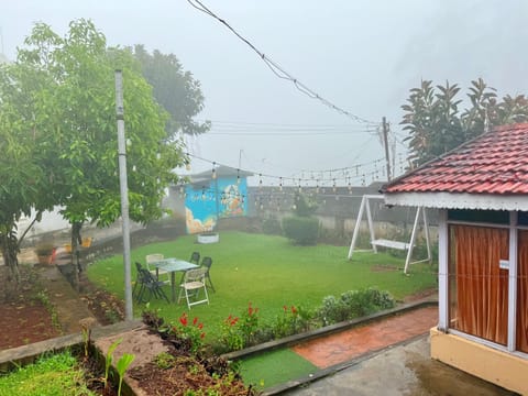 Garden view, fireplace