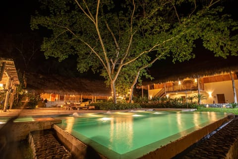 Night, Swimming pool, Swimming pool