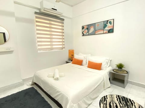 Bedroom, towels, wardrobe, air conditioner