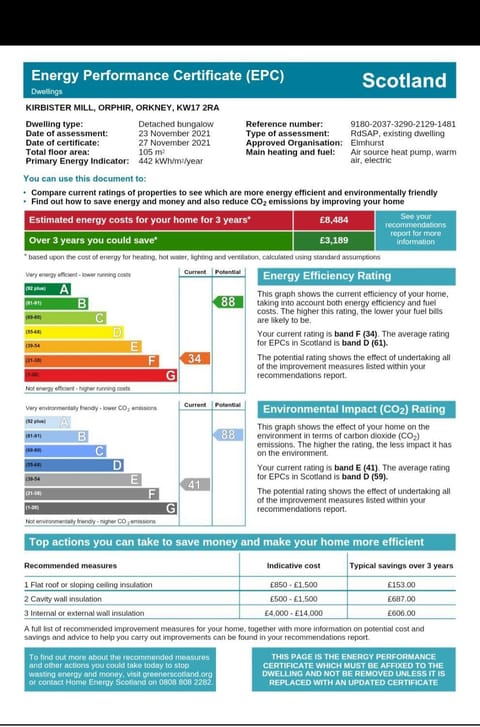 Kirbister Mill Farm Cottage Apartment in Scotland