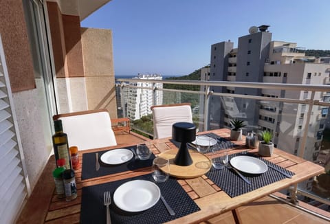 Patio, Natural landscape, View (from property/room), Dining area, City view, Sea view