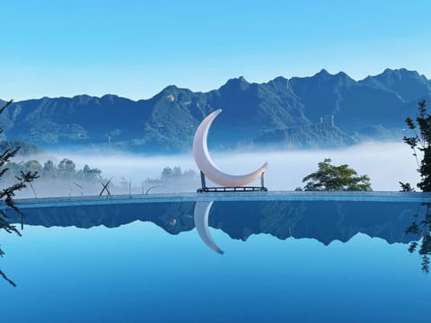 Natural landscape, Mountain view, Pool view