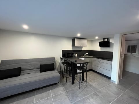 Kitchen or kitchenette, Seating area, Dining area, minibar, stove