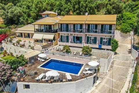 Property building, Living room, Swimming pool