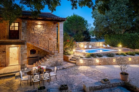 Night, Garden view, Swimming pool, sunbed