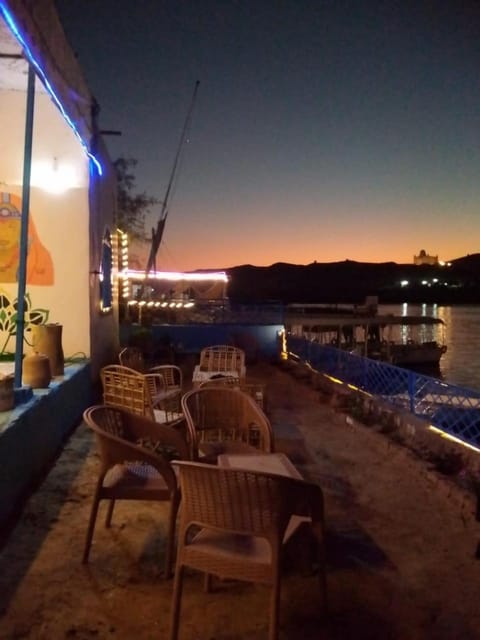 Night, Natural landscape, Seating area, River view