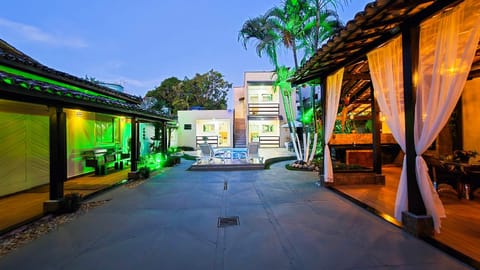 Property building, Night, Parking