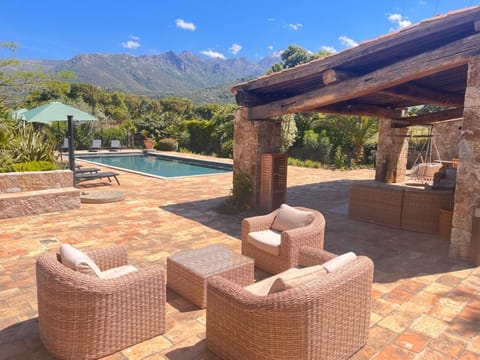 Natural landscape, Mountain view, Pool view