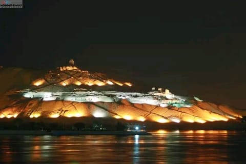 Nearby landmark, Night, Natural landscape