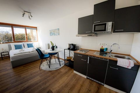 Kitchen or kitchenette, Living room, Bedroom