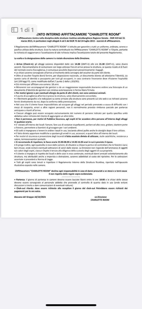 Charlotte room Apartment in Bassano del Grappa