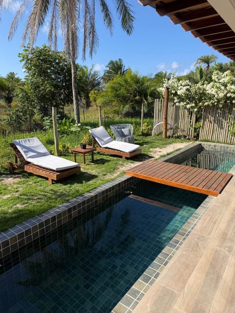 Patio, Day, Natural landscape, Garden, Garden view, Pool view, Swimming pool, sunbed
