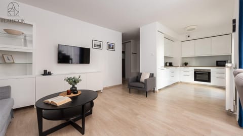 TV and multimedia, Kitchen or kitchenette, Living room, Photo of the whole room, Dining area, oven, stove